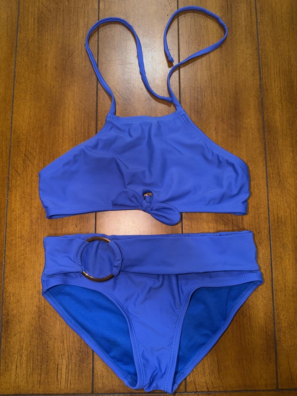 Raisins Cobalt Blue Bikini Bottom with Ring Detail